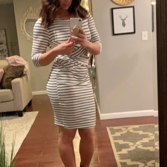 White striped midi dress - Picture 3 of 6